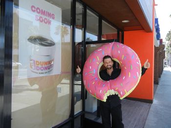 Keith at Santa Monica, CA. Dunk's a few weeks before grand opening
