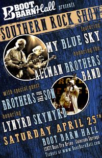 Postponed -My Blue Sky and  Brothers of the Son celebrating the music of The Allman Brothers and Lynyrd Skynyrd!