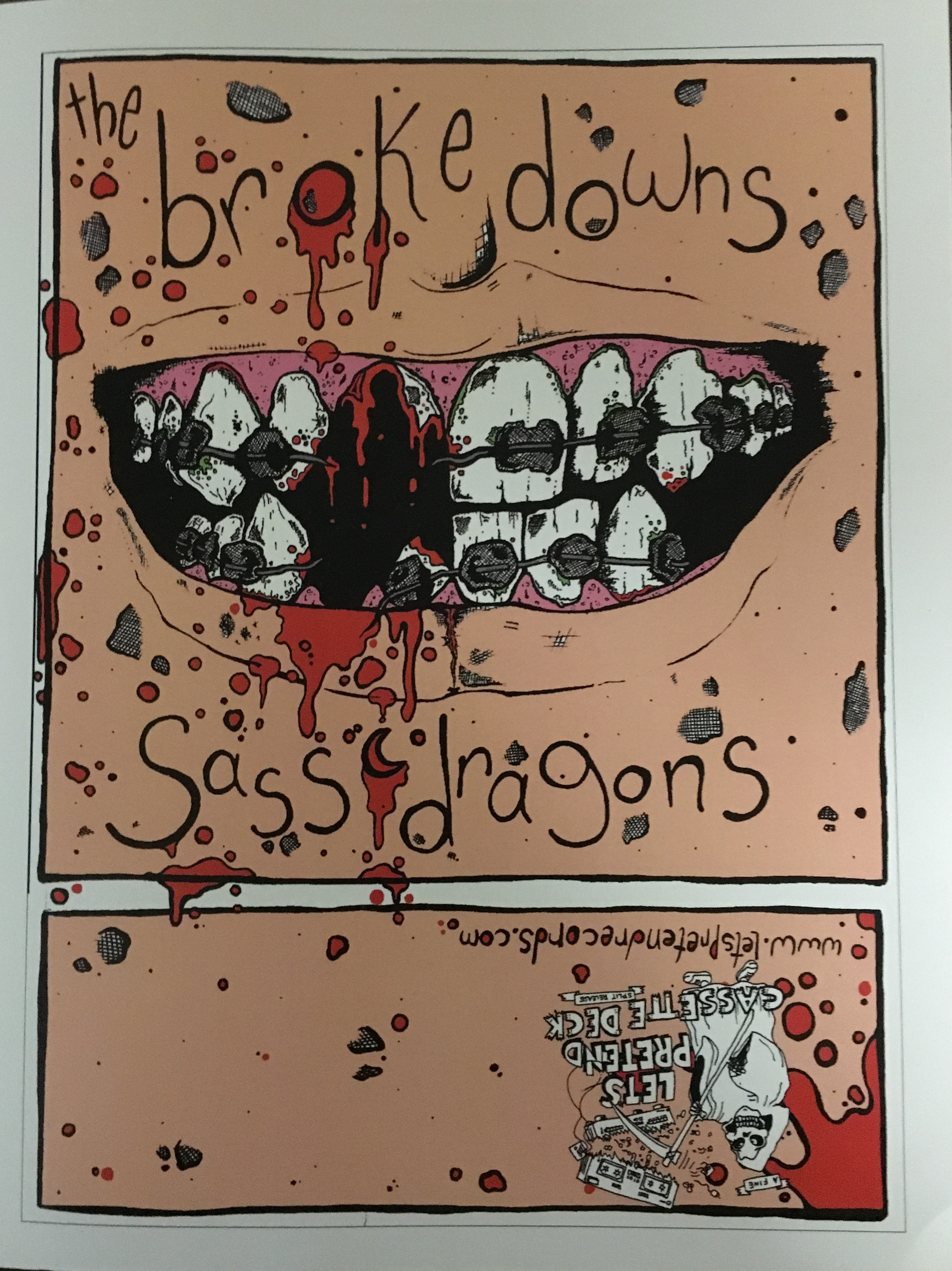 The Brokedowns / Sass Dragons: Red Vinyl - The Brokedowns