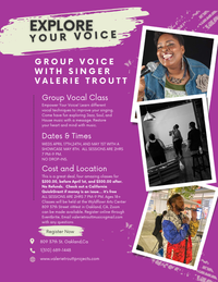 Group Voice with Valerie Troutt 4 Week Session April 17th-May 8th, 2024