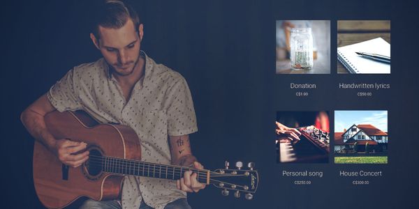 New: Preset page template for crowdfunding music