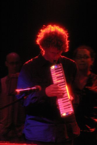 Dust & Fiction CD Release Show at Trocaderos. Rob on the Melodica (October 2008).
