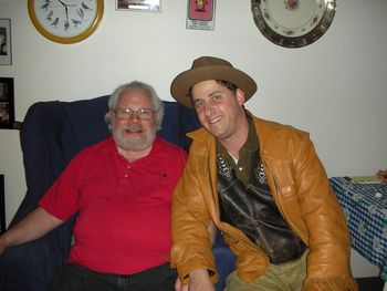 R.I.P Art Thieme & Lil Rev Circa 2009 in Peru, IL. I've always said Art was one of the most influential Songsters to influence my repertoire and approach to Folk Music. He was a Banjo Player, Guitarist, Storyteller, Musical Saw Player and The Single Greatest Pun teller in the world. I will miss Art. He died in May of 2015.

