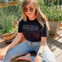All Black Megan Golden T-shirt