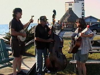 Don Gary playing bass with Jerry & Joan On Mexico Beach
