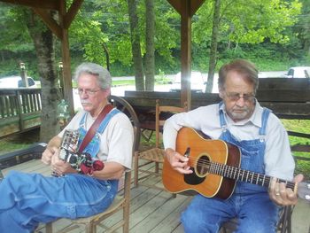  David And Charlie, are talented and entertaining Old Time musicians, are regulars at Alewine Pottery in Gatlinburg, TN
