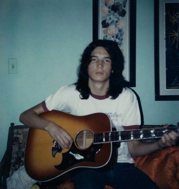 Age 15 - Mellowing out in Mom's living room.

