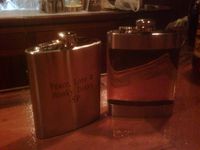 Peace, Love and Honky Tonks Engraved Flask