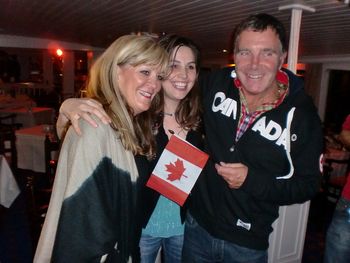 Mary Ellen, me, Bernie and Canadian Flag
