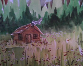 Cabin in a Meadow by Wendy McPhail Brigham
