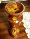 Exotic African Zebra Wood and South American Leopard Wood vase