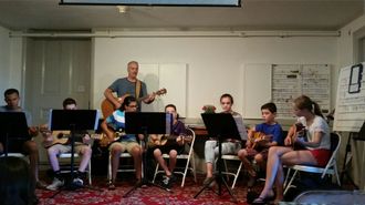 student group performance in guitar in Newton, Groton, MA