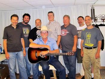 Dean with bluegrass greats, Rob Ickes, Darren Shoemaker, Larry Marrs, (Producer) Aubrey Haynie, Mike Bub, Scott Vestal & Tim May Nashville 2013
