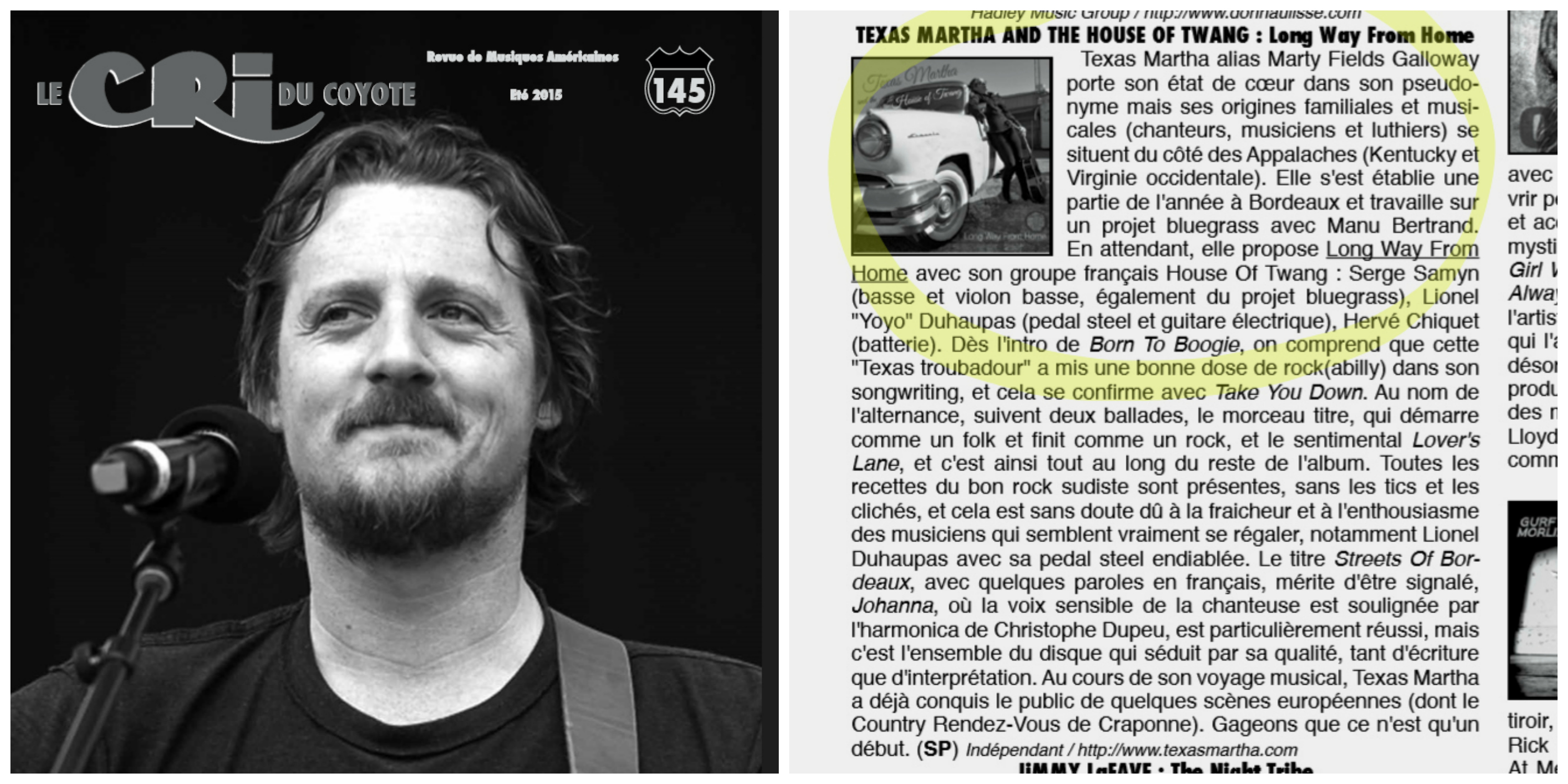Thanks for the excellent review from Sam Pierre in the latest issue of the Cri Du Coyote! 