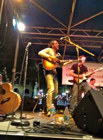 Playing guitar with the wonderful Grif Anthony at the Clematis By Night Festival in West Palm Beach
