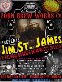 CANCELLED. The Jim St. James w/Mike Wood on bass and Brian McCoy on guitar live at Zorn Brew Works Co