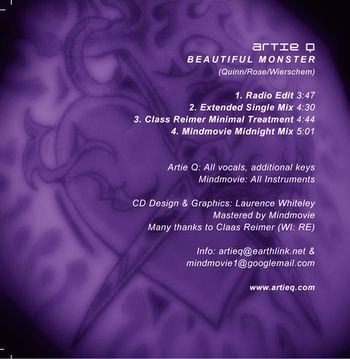 Back Cover cd art: Beautiful Monster by www.laurencewhiteley.com/
