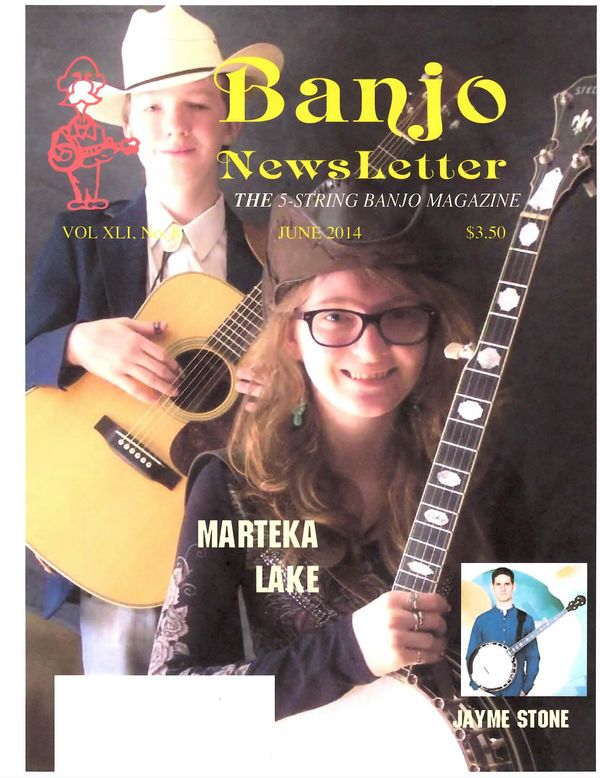 In June of 2014 we were featured on the cover of Banjo Newsletter!!