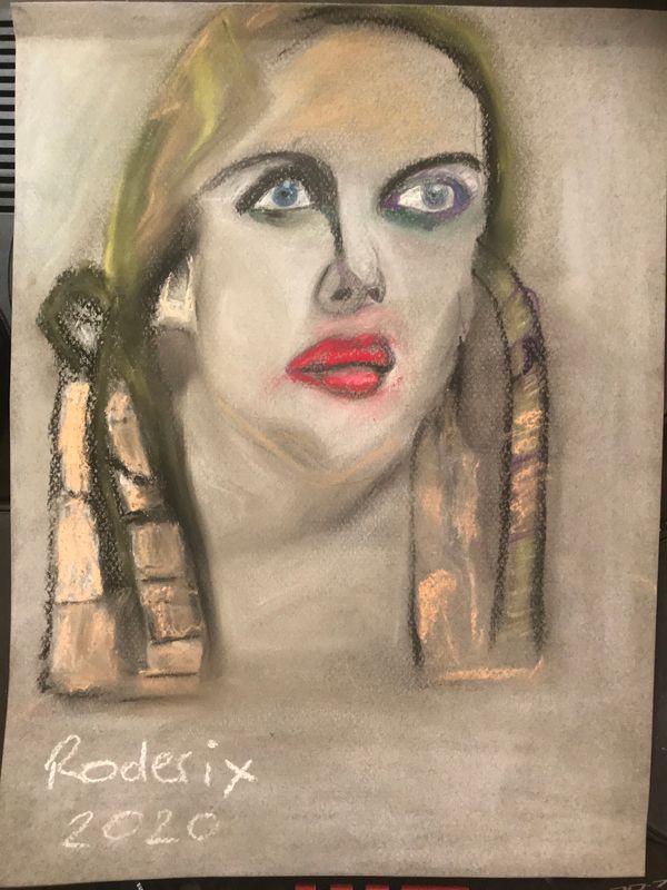 Another pastel drawing inspired by the 1930’s film noir.