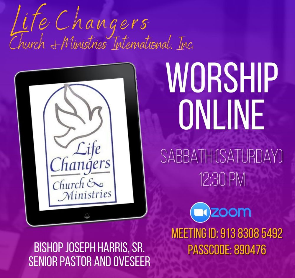 Come and Worship with us Online.
