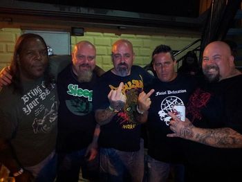 Old friends, Mike With Josh from Black Acid Prophecy, Skip, Jim from Phlegm, Ray from Churchburn

