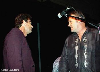 On Stage with Huey Lewis 2002
