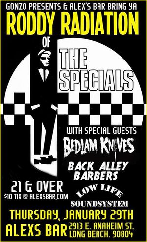 Roddy Radiation of the Specials| Gonzo Presents at Alex's Bar