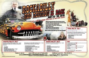 Danny Dean & the Dragerton Beat | Bo Huff Rockabilly Rod Reunion Flyer Las Vegas Speed Way