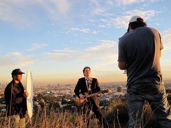 Right beside Hollywood sign in this shoot....
