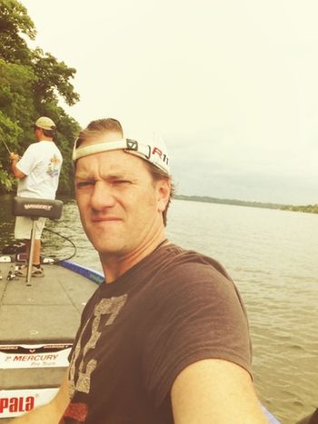 On the Lake w MIke Delvisco looking for that Prize Large Mouth Bass
