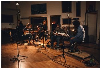 W/ Jon Swift, Rob Machado and Todd Hannigan, recording Melali soundtrack at Brotheryn Studios.
