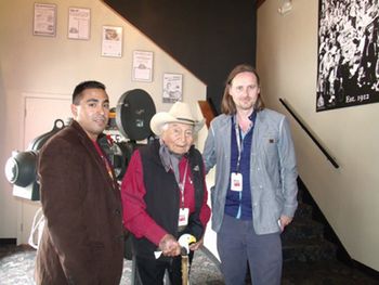 Myself, Dave Bald Eagle, and Director Steven Lewis Simpson @ Private Screening of "Neither Wolf Nor Dog"; Black Hills Film Festival
