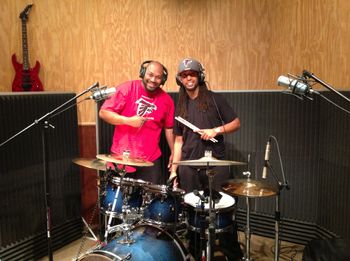 Tewakee & Chris after laying live drum tracks

