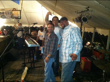 Good friend Travis Thibodaux from the band MoJEAUX sits in with us for the weekend fair.

