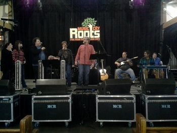 With John Cowan and the band at Music City Roots
