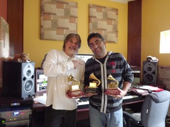 Bruce in the studio with multi Grammy winning engineer Maricio Guerrero
