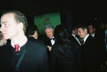 With Bill Clinton & others at Grammys MusiCares event
