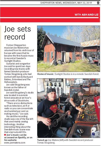 'Joe sets record' - Shepparton News, May 22, 2019 (Australia)
