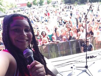 Gabz performing at her home town for Stevenage Day - June 8, 2014
