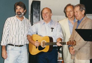 George & Mark Knofler, Chet Atkins & Clive Jame
