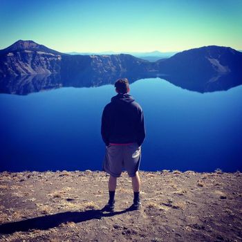 Seeing amazing sights DJing the Fling Tour, Crater Lake - Oct 2015
