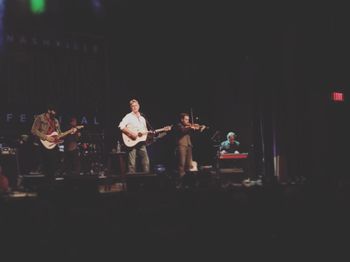 Andre performing with John Schneider at the Franklin Theater in Franklin, Tennessee
