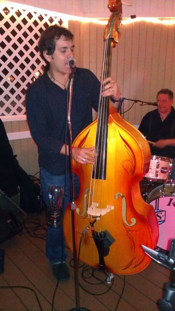 Playing standup bass with the Billy D. Light trio, Sal Spera in the background - I think we were playing "Wait On Time" by the Fabulous Thunderbirds
