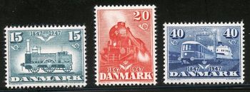 353-355 1947. Commemorating 100 years of Danish railways
