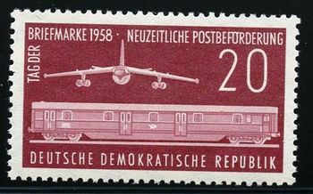 E397 1958. Day of the Postage Stamp. Modern postal sorting

