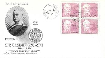 1963 FDC Sir Casimir Gzowski
