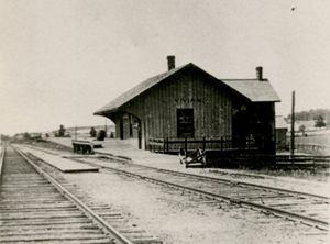 The original Vivian station, north of the Vivian SR. Looking north. George Mitchell photo