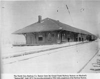 The original North Grey Railway station at Meaford (Sand Hill). 