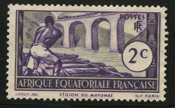 French Equatorial Africa 35 1937 set of seven 34-38
