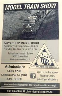 Whitby - Pine Ridge Model Railroaders' Train Show  